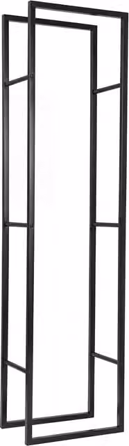 Levede Black Metal Outdoor Log Store and Firewood Storage Basket