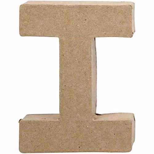Creativ Company Letter I Small Brown Paper Craft, 10 cm