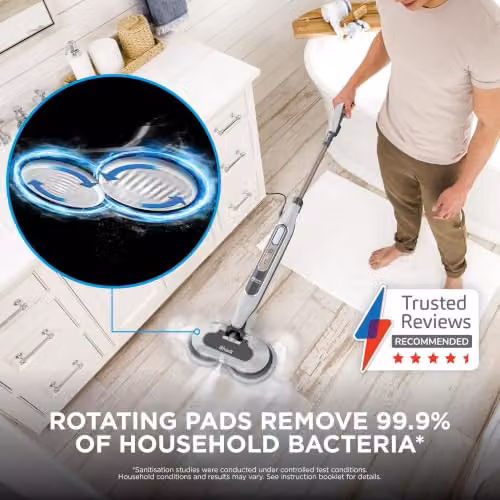 Shark Steam and Scrub Automatic Steam Mop with Steam Blaster S8201UK in White and Grey – 2