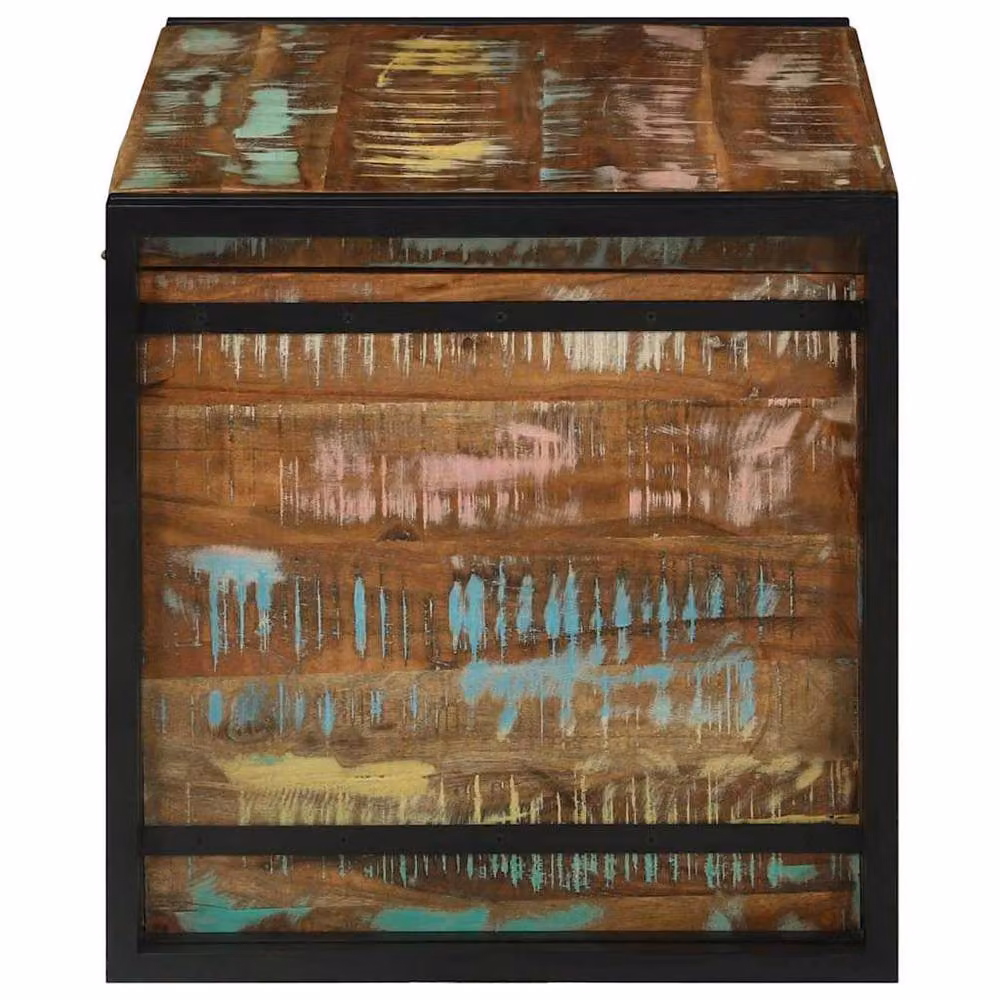 Berkfield Home Multicolour Rustic Wood Storage Box W/D/H: 80 x 50 x 50 cm – 4