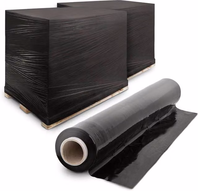 Merrimen Heavy Duty Black Pallet Stretch Shrink Wrap Roll W: 40 cm, L: 150 m – 1