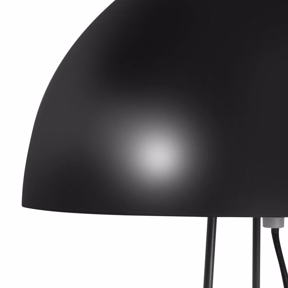 Wyld and Coco Black Metal Minimalist Two-Bulb Table Lamp – 4