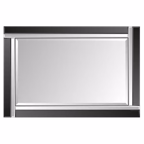 Agenzia 14 Black Venetian Glass Rectangular Wall Mirror W: 90 cm, H: 60 cm – 7