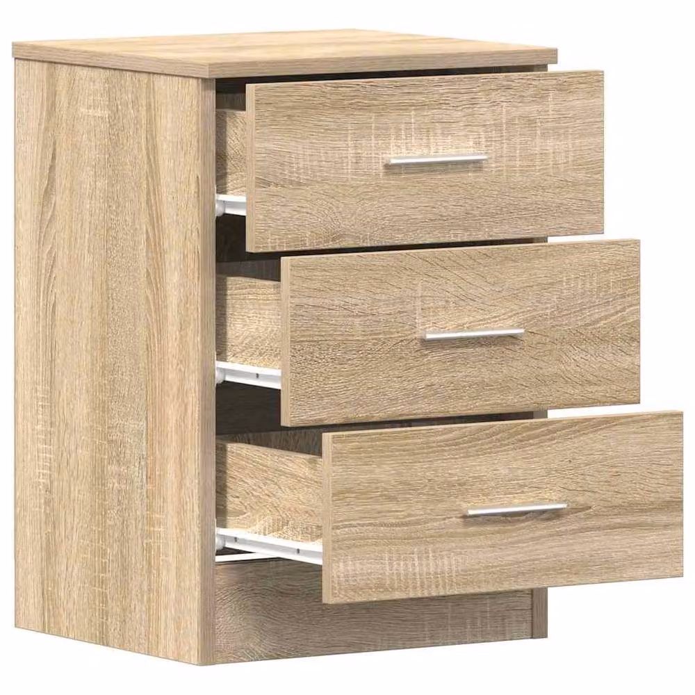 Berkfield Home Elegant Bedside Cabinet in Sonoma Oak, Light Tan, W/D/H: 38 x 35 x 56 cm – 2