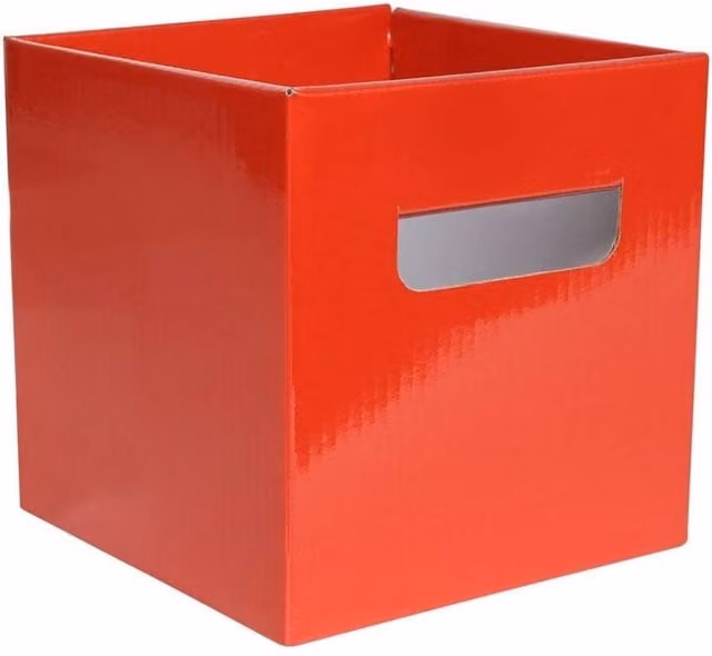 KDMD Pearlised Red Paper Bouquet Box, W/D/H: 15 x 15 x 15 cm, Pack of 10 – 1