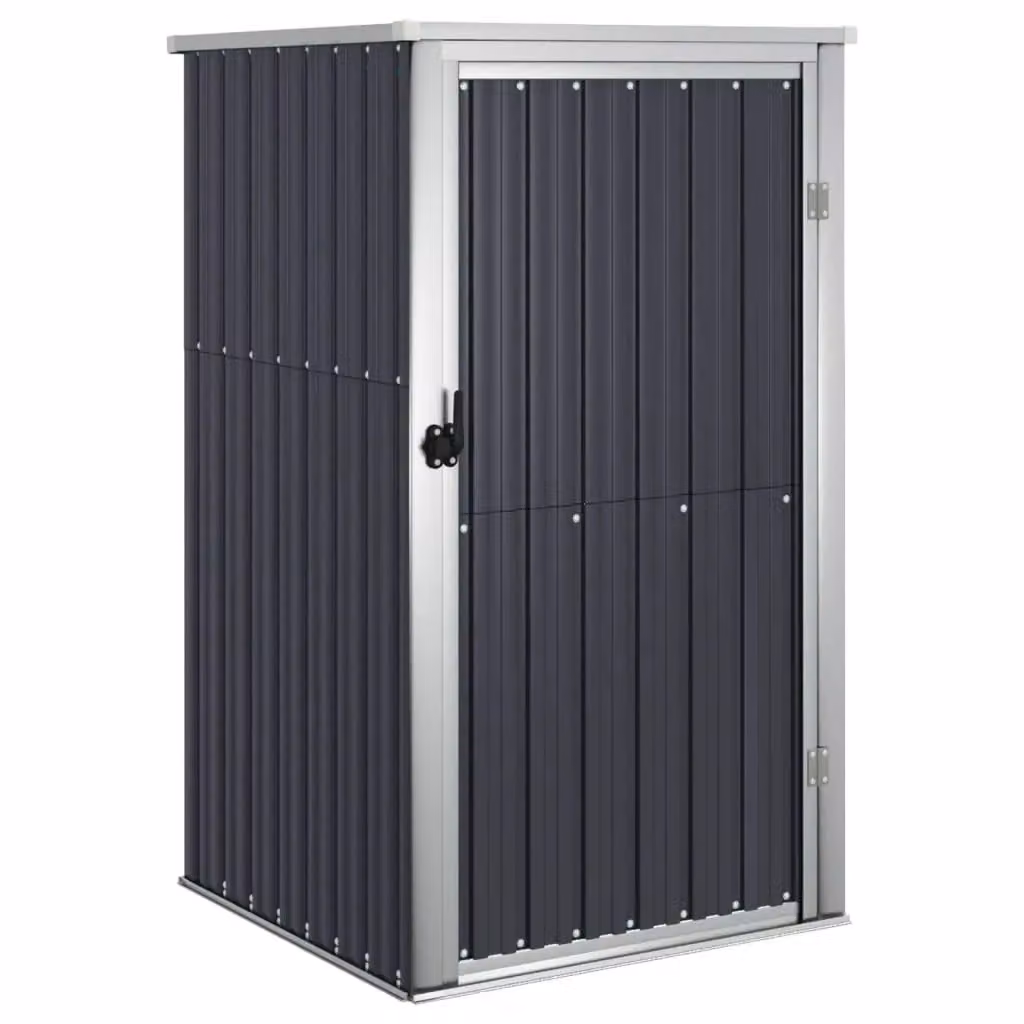 Berkfield Home Tall Garden Tool Shed in Anthracite and Black, Galvanised Steel, W/D/H: 88 x 89 x 161 cm – 2