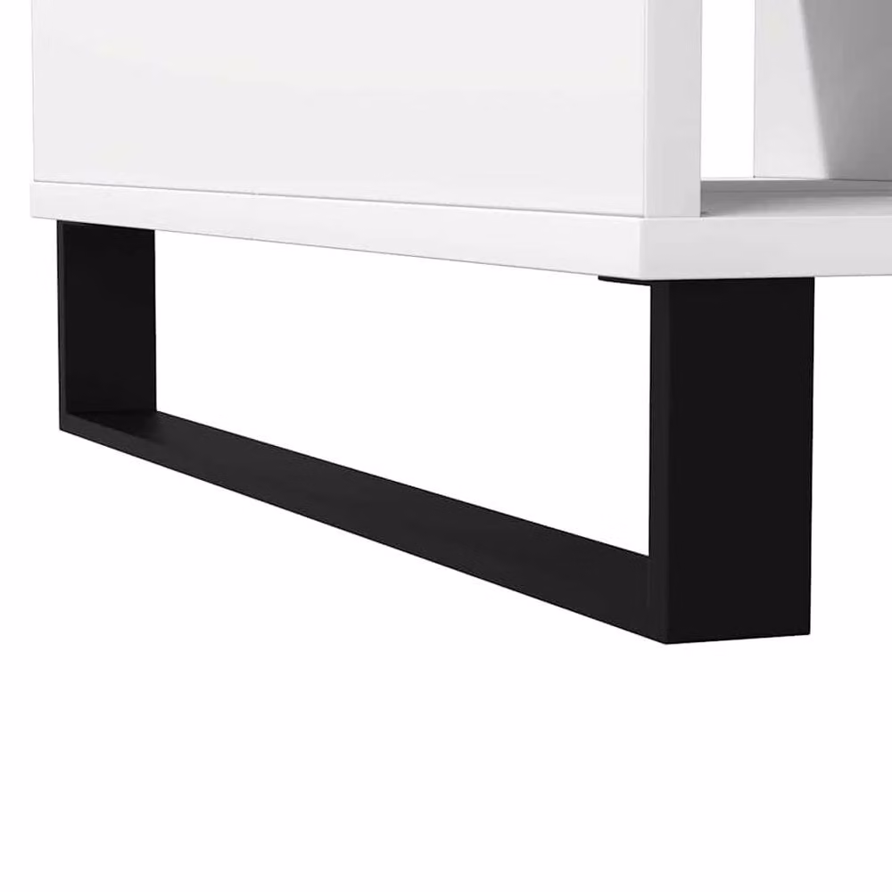Berkfield Home Modern White Coffee Table, W/D/H: 104 x 60 x 35 cm – 3