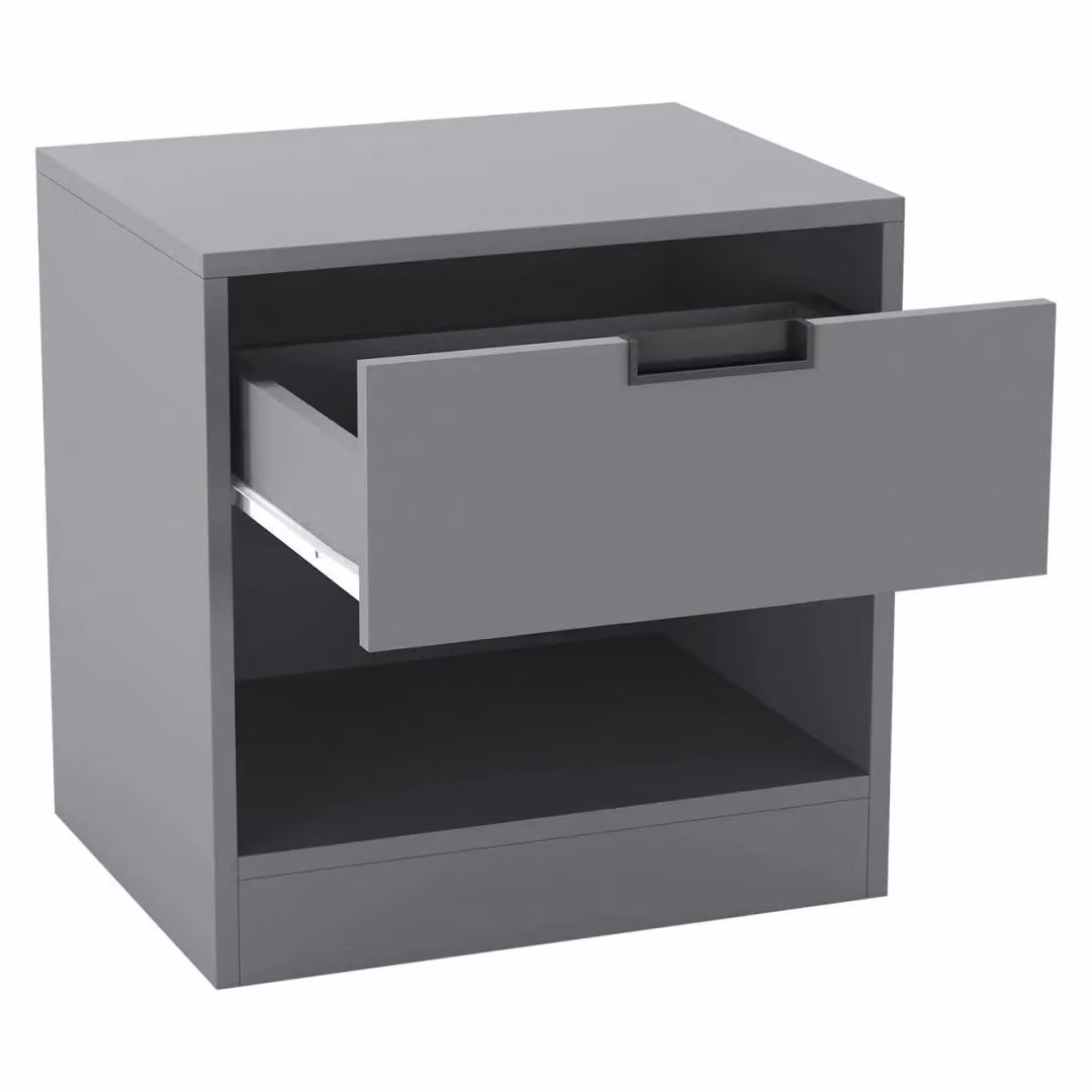 EONLION Modern 1-Drawer Nightstand with Shelf in Light Oak – 3