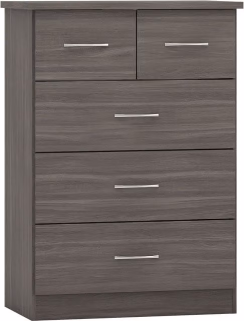 Seconique Nevada 3 plus 2 Chest in Black Wood Grain
