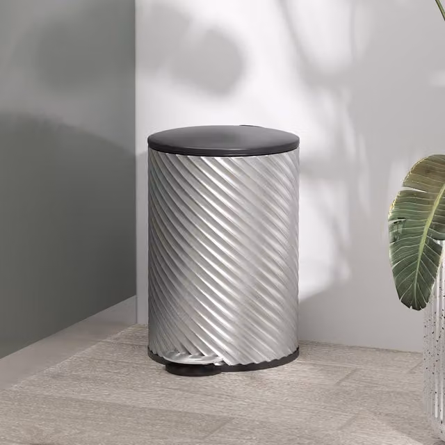 HOMCOM 20L Stainless Steel Kitchen Bin with Soft-close Lid, Foot Pedal and Removable Inner Bucket, Silver