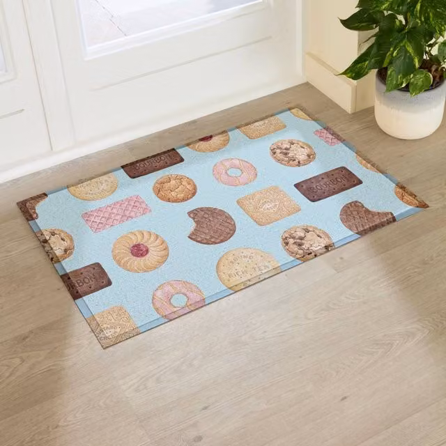 Artsy Mats Biscuit Mix Indoor/Outdoor Doormat in Blue, W/D: 90 x 60 cm – 1
