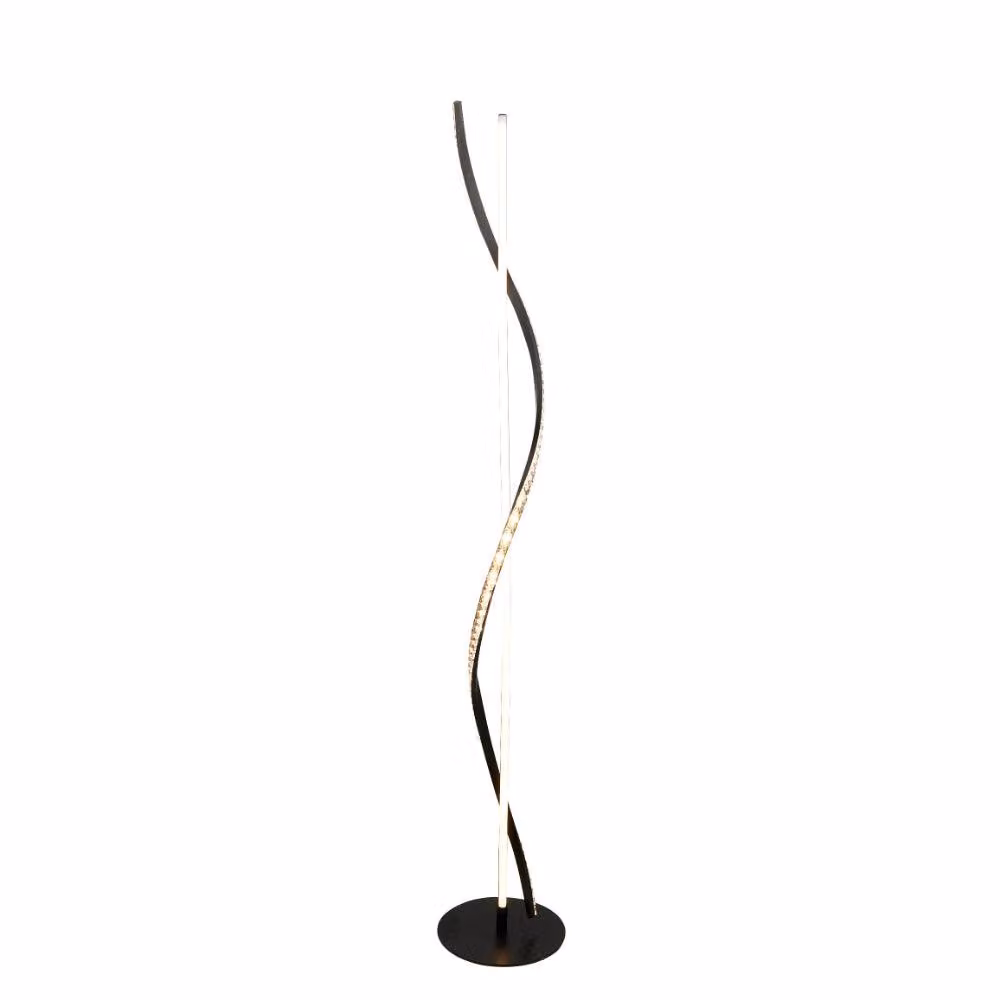 Pagazzi Hyde LED Floor Lamp in Matte Black and Crystal – 3