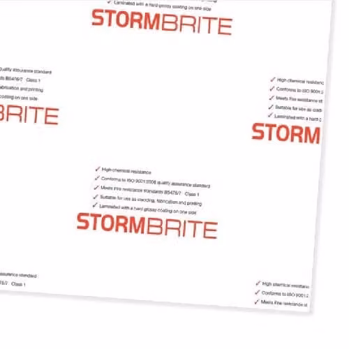 StormBrite White Gloss Solid PVC Hygiene Cladding Sheet, W: 122.0 cm, D: 244.0 cm, H: 0.3 cm