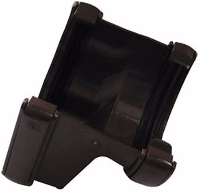 FloPlast Niagara Brown Half Round Left Hand PVC Gutter System Adaptor
