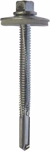 JCP Metalfix Self-Drilling Screws, Silver Galvanised, Diameter: 5.5 mm, Length: 60 mm