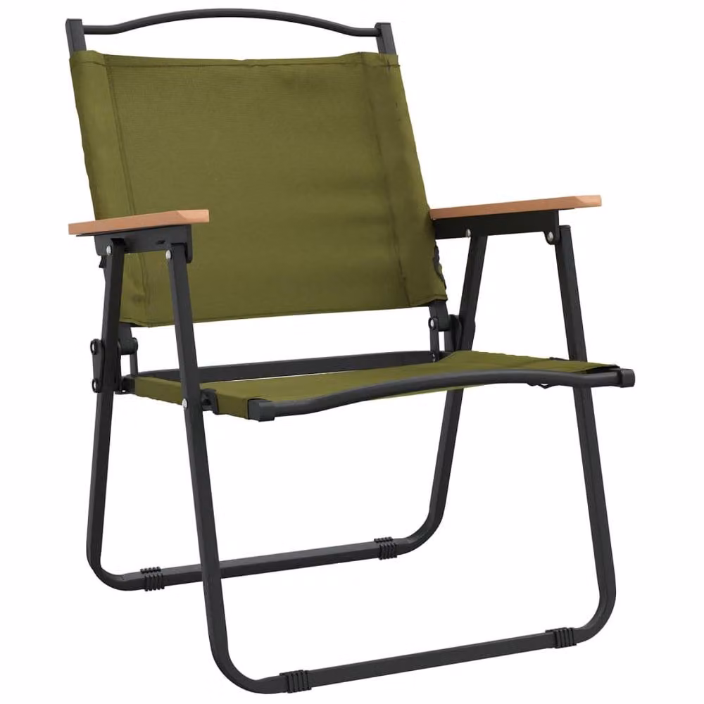 Berkfield Home Green Oxford Fabric Camping Chairs, 2 Pack, W/D/H: 54 x 55 x 78 cm – 3