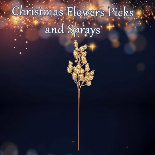 VFM e-Store Gold Christmas Berry Spray Decoration, H 46 cm x W 8 cm – 2