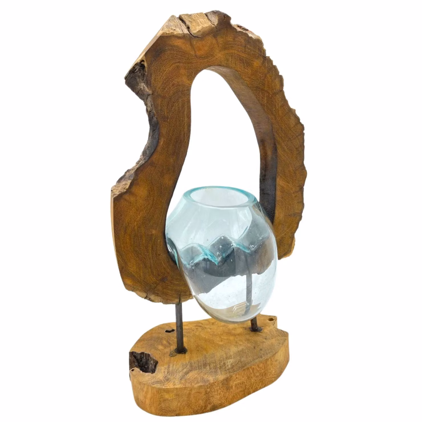 KDMD Molton Brown Hanging Glass and Wood Abstract Art Vase – 2