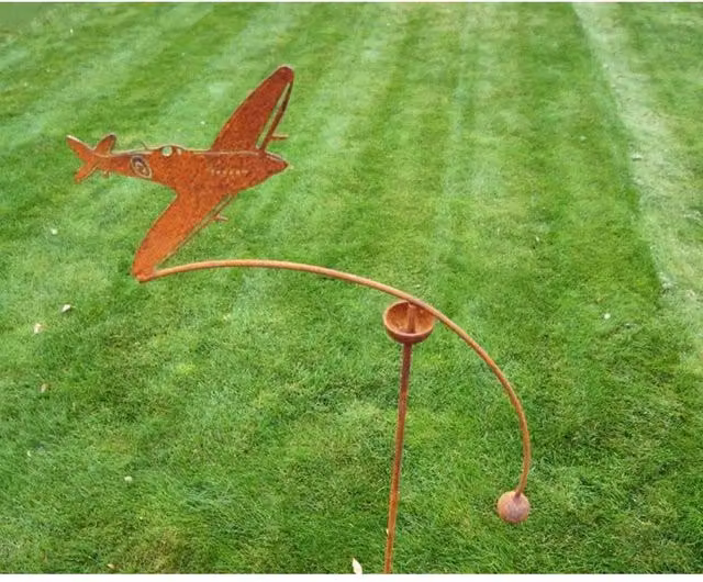 Poppyforge Spitfire Wind Rocker Single BM/RtR in Brown Steel, L66 x W54 x H148.5 cm