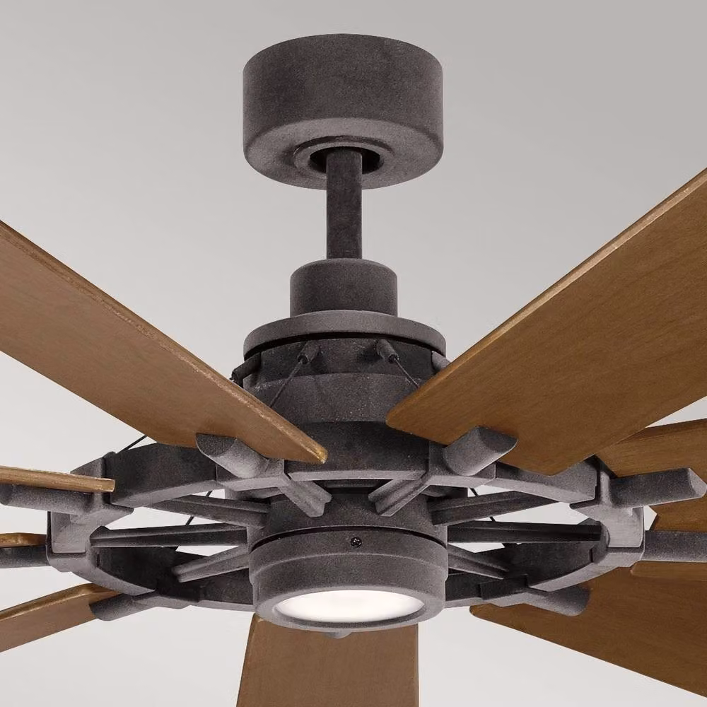 Netlighting Gentry XL Ceiling Fan in Grey with Dimmable LED and Remote Control, Diameter: 216 cm – 3