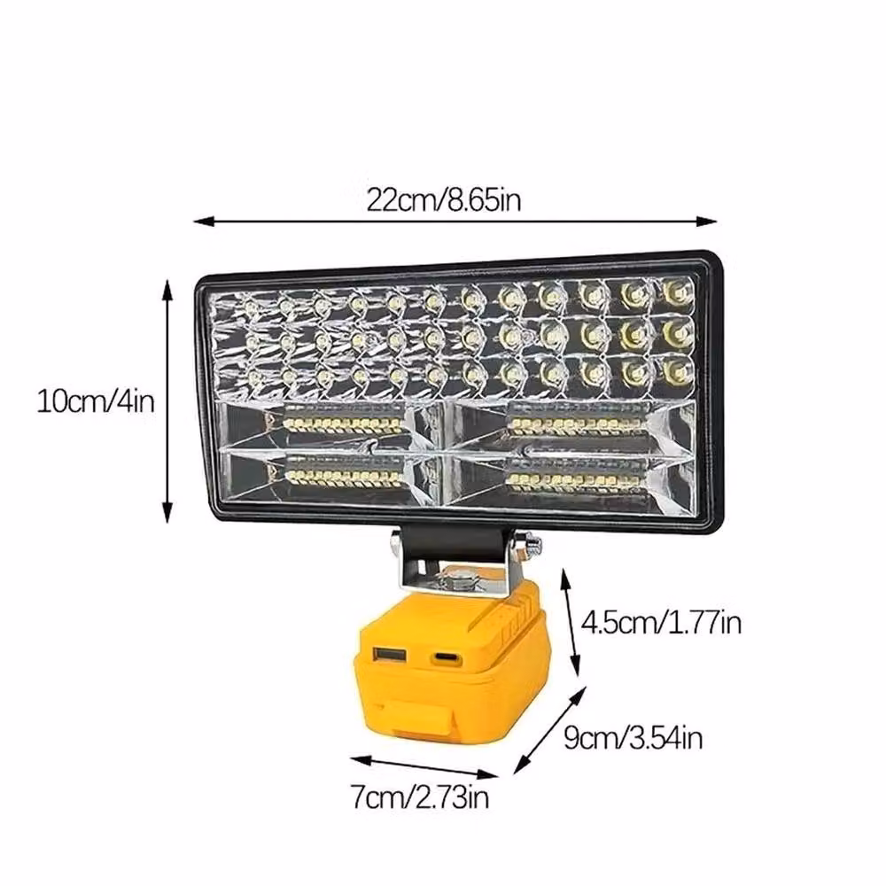 SPETLEK LED Work Light for Dewalt 18V 20V XR DCB Battery, Yellow – 2