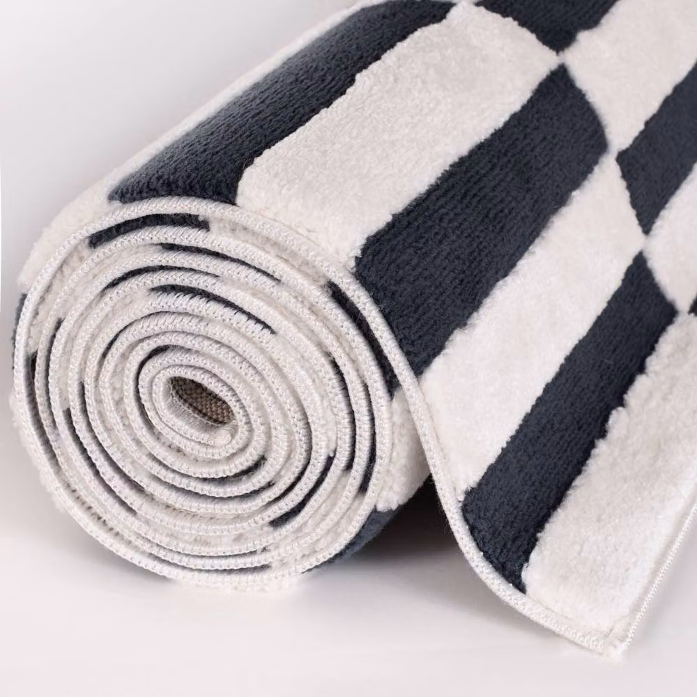 THE RUGS Loft Striped Soft Pile Area Rug in Navy Blue, W: 120 cm, L: 170 cm – 7