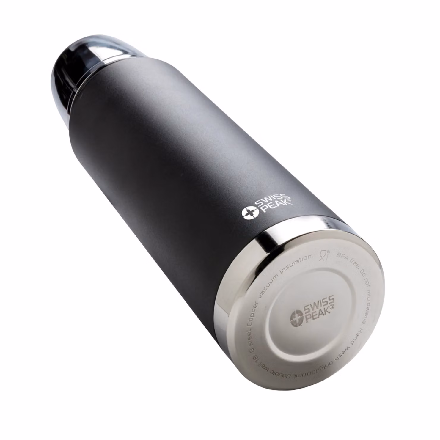 Swiss Peak Elite Copper Vacuum Insulated Stainless Steel Flask, 1 l, Black – 2
