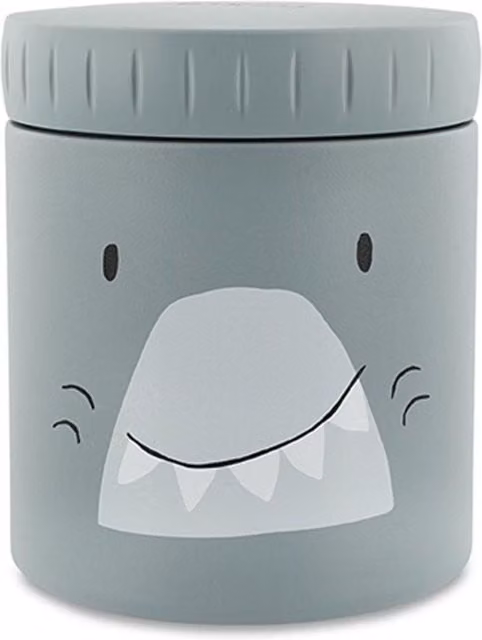 Trixie Mr. Shark Insulated Leakproof Food Jar, 350ml, Grey