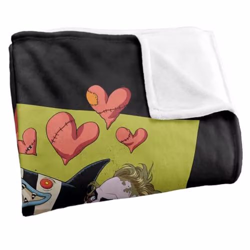 LOGOVISION Beetlejuice Valentine Sandworm Super Soft Silky Touch Fleece Throw Blanket, Multicolour, W/D/H: 91 x 147 cm – 2