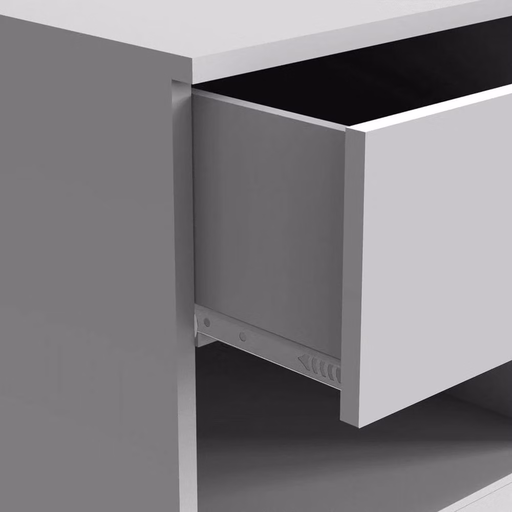 FLAVORA Modern Grey Bedside Table for your Bedroom – 4