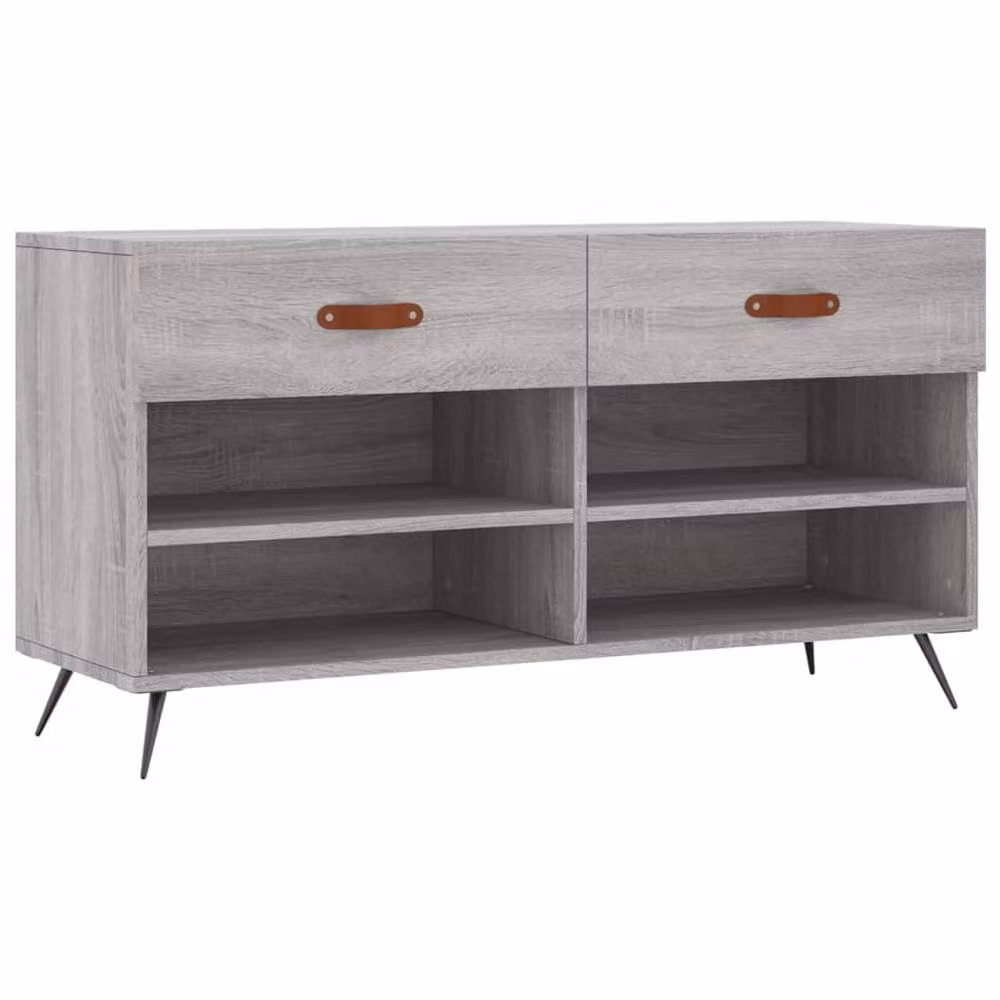 Berkfield Home Grey Sonoma Shoe Bench W/D/H: 102 x 35 x 55 cm – 3
