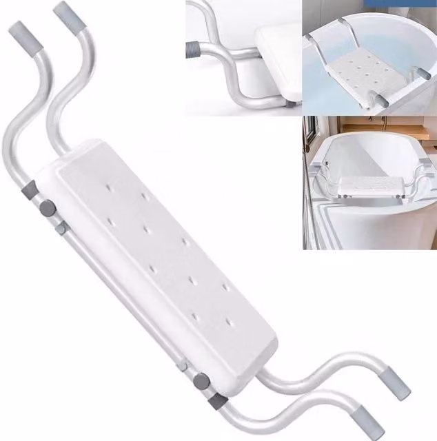 SPETLEK Adjustable Suspended Bath Seat and Bathtub Bench in White – 1