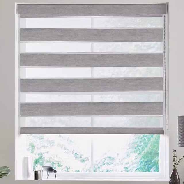 Terrys Grey Plain Textile Day and Night Blind