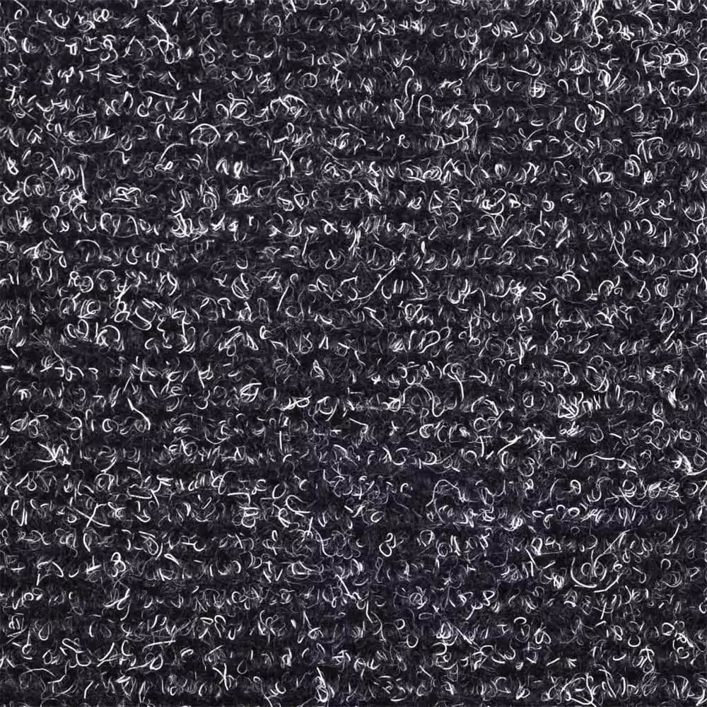 Berkfield Home 15-Piece Self-Adhesive Non-Slip Needle Punch Stair Mats, Dark Grey, W: 56 cm, D: 17 cm, H: 3 cm – 5