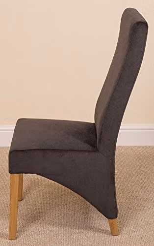 Oak Furniture King Richmond Extendable Oak Dining Table and 4 Black Upholstered Lola Fabric Chairs Set – 2