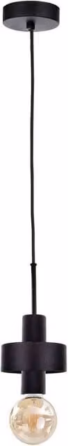 Netlighting Unica Slim Pendant Ceiling Light in Black, Cylinder Design, E27, 12 cm