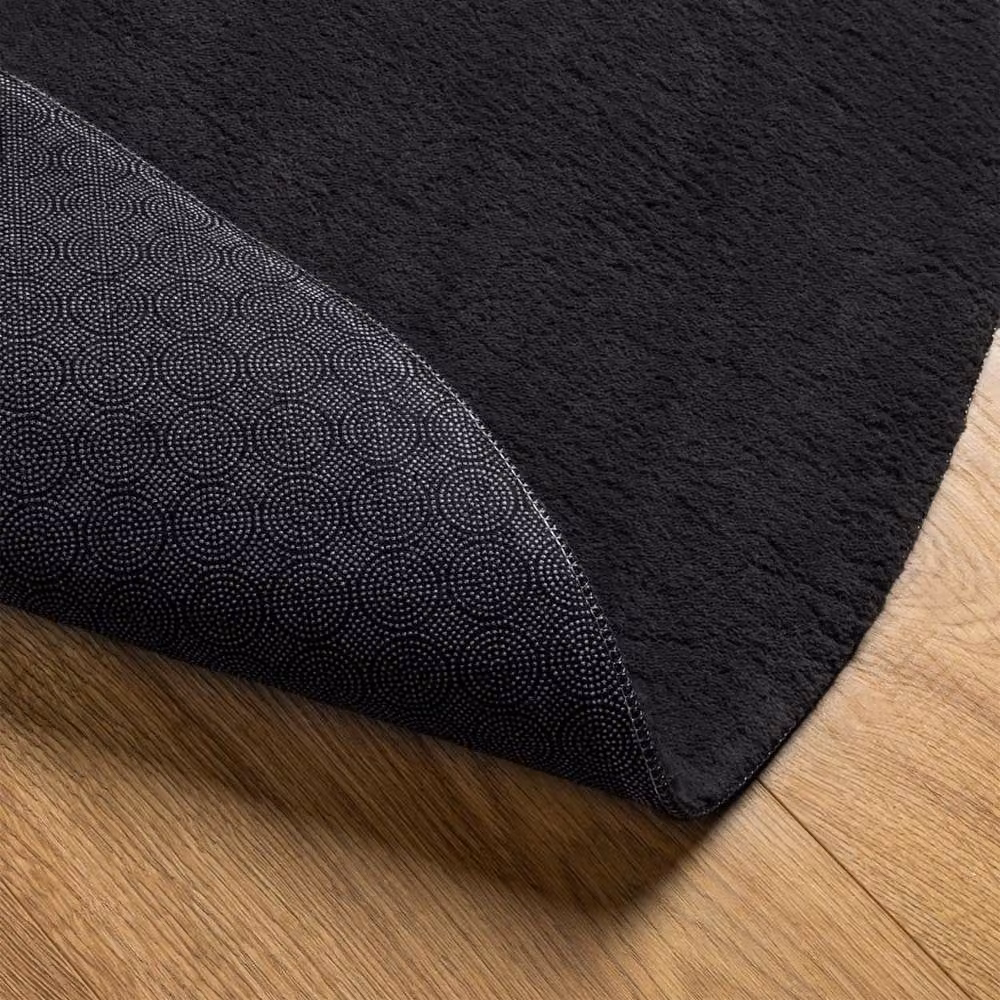 Berkfield Home HUARTE Short Pile Soft and Washable Black Rug, 80 cm