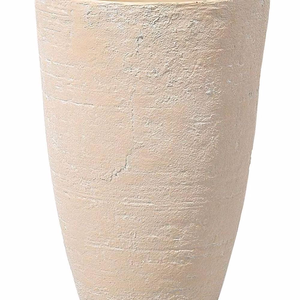 Wyld and Coco Tall Stone Plant Pot in Beige, W/D/H: 43 x 43 x 60 cm – 2