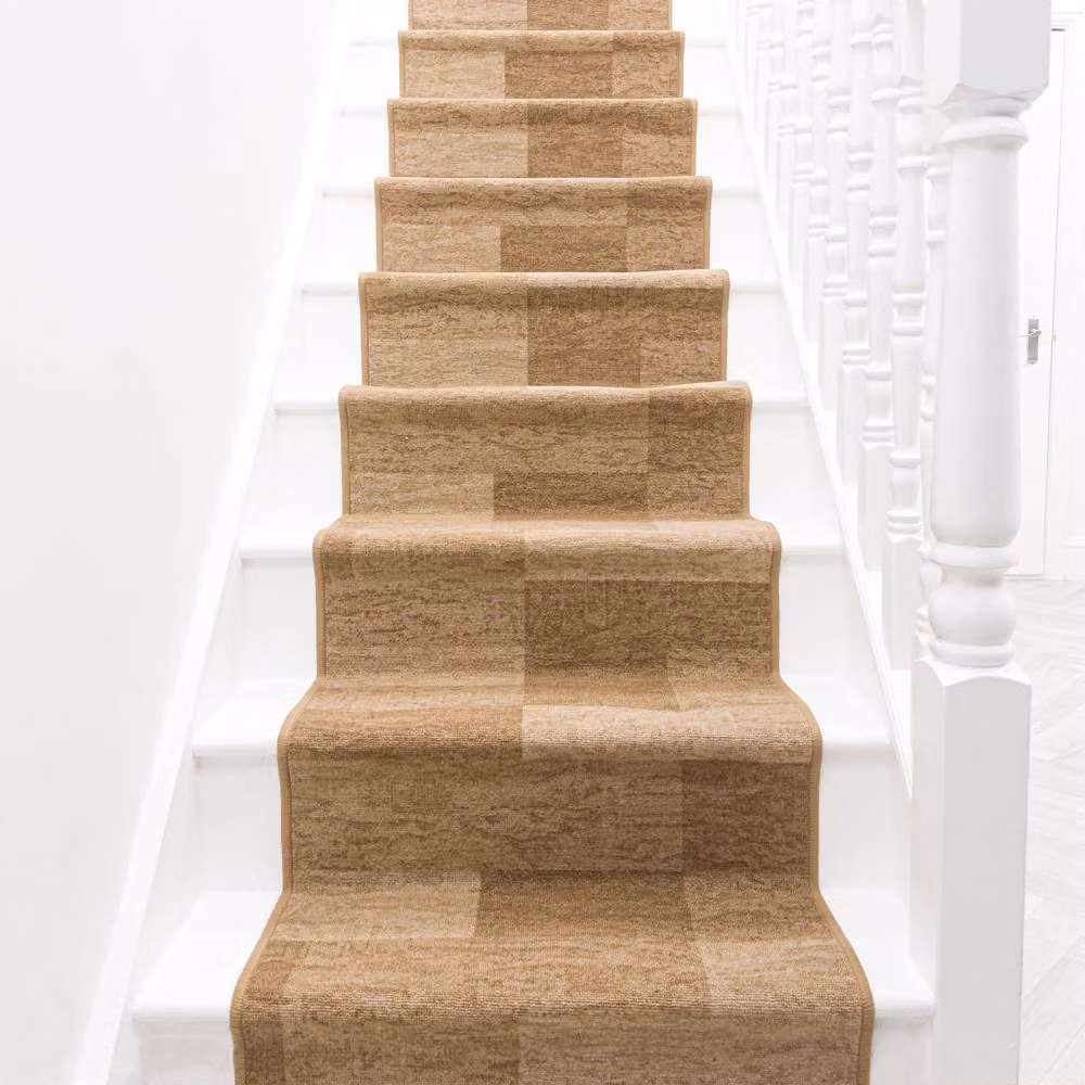 runrug Icona Stair Runner Carpet, Light Brown, W: 80 cm x L: 450 cm – 3