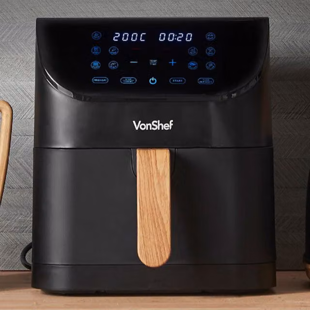 VonShef 6L Hot Air Fryer in Black