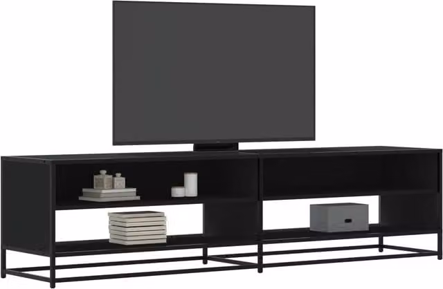 Berkfield Home Industrial TV Cabinet in Black, W/D/H: 180.5 x 40 x 46 cm – 1