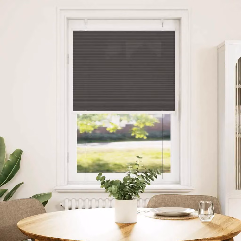 Berkfield Home Single Pleat Black Polyester Semi-Transparent Cord Blind, W: 69.4 cm, H: 100 cm – 2