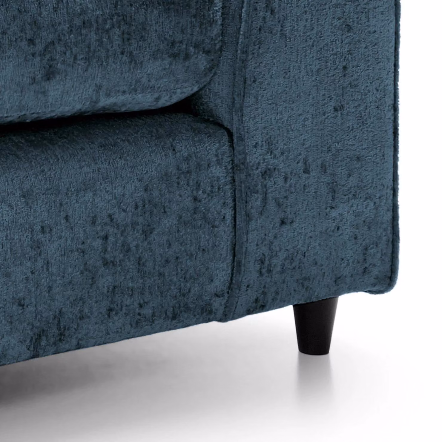 Abakus Direct Harriet 2 Seater Sofa in Blue Crushed Chenille Fabric – 5