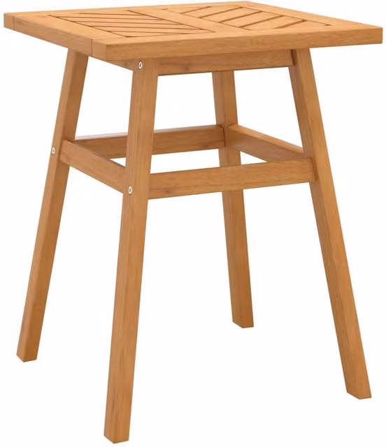 Berkfield Home Geometric Acacia Wood Side Table in Brown, W/D/H: 45 x 45 x 60 cm