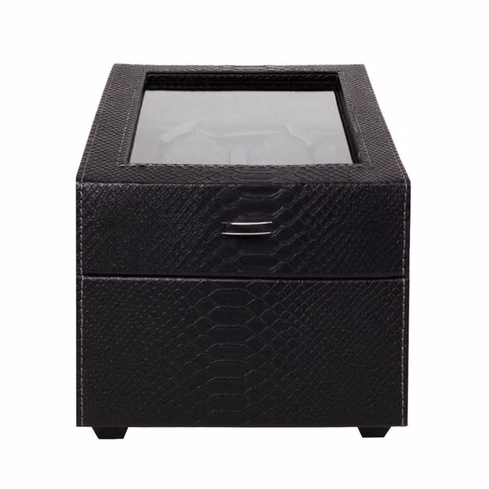 SPETLEK Watch Winder with LED Light and Mute Motor, 3-Slot Automatic Rotator in Black – 6
