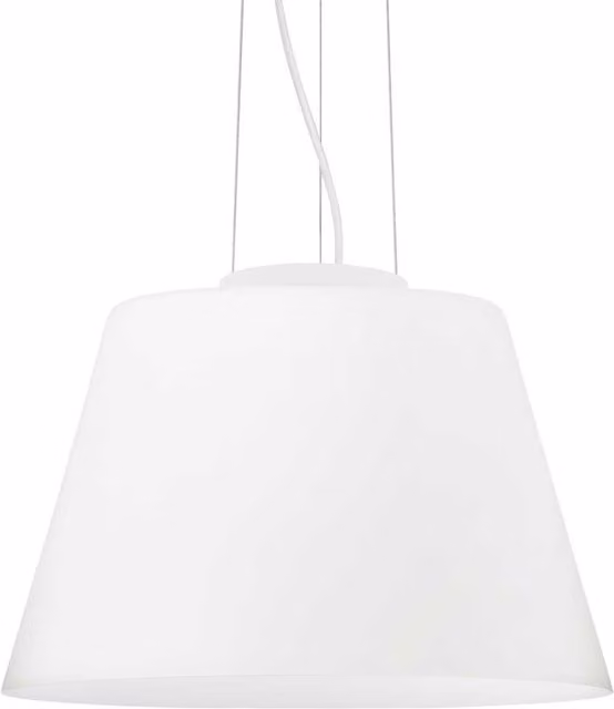 Ideal Lux Cylinder 1 Light Dome Ceiling Pendant in White