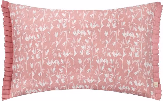 Make it a Home Belle Cotton Rectangular Cushion in Petal Pink with Feather and Polyester Filling