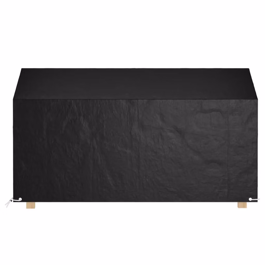 Berkfield Home Water-Repellent Garden Bench Covers, 2 Pack, Black, W/D/H: 190 x 70 x 70/88 cm – 2