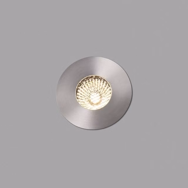 Netlighting Grund LED Medium Outdoor In Ground Recessed Spotlight in Grey Matt Nickel IP67