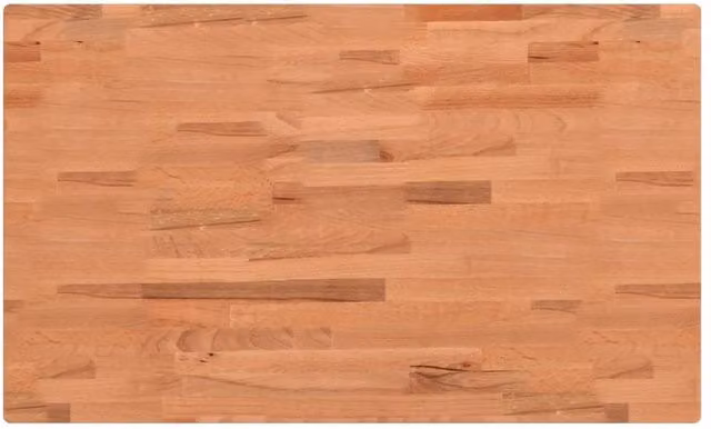 Berkfield Home Rectangular Solid Wood Beech Table Top, Light Brown, W: 100 cm, D: 60 cm, H: 4 cm